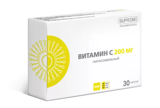 Supreme Pharmatech, Липосомальный витамин C, капсулы, 30 шт.
