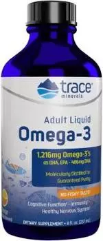 Trace Minerals, Жидкая омега-3 для взрослых, со вкусом апельсина, жидкость, 237 мл