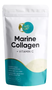 Twist the Planet, Морской коллаген с витамином C, порошок, 100 г