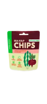 UFEELGOOD, Чипсы из ламинарии со свеклой и базиликом, 50 г