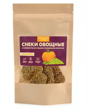 UFEELGOOD, Снеки овощные из зелёной гречки с тыквой, 70 г