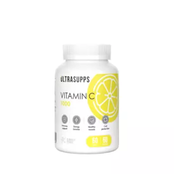 ULTRASUPPS, Витамин C ( L-аскорбиновая кислота), таблетки, 60 шт.