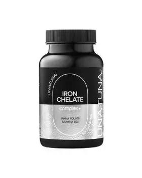 UNATUNA, Комплекс хелатного железа с метафолином и витаминами, капсулы, 60 шт.