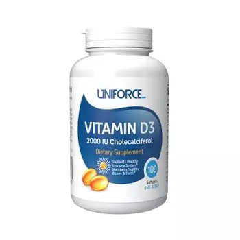 Uniforce, Витамин Д3, капсулы, 100 шт.