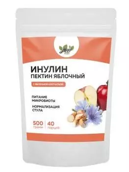 Yappi, Инулин с яблочным пектином, порошок, 500 г