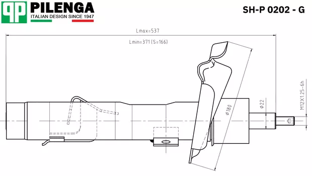 АМОРТИЗАТОР ГАЗОВЫЙ ПЕРЕДНИЙ ЛЕВЫЙ