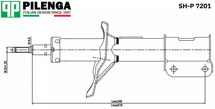 АМОРТИЗАТОР ПЕРЕДНИЙ ПРАВЫЙ