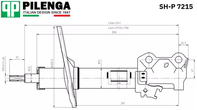АМОРТИЗАТОР ПЕРЕДНИЙ ПРАВЫЙ RAV IV
