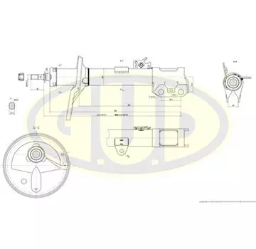 АМОРТИЗАТОР ПОДВЕСКИ ПЕРЕДНИЙ ЛЕВЫЙ TOY RAV 4 1.8, 2.0, 2.0D-4D 00-