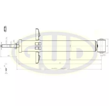 АМОРТИЗАТОР ЗАДН ГАЗ VW GOLF II-IV, JETAII, VENTO, SEAT TOLEDO С ЧАШКОЙ