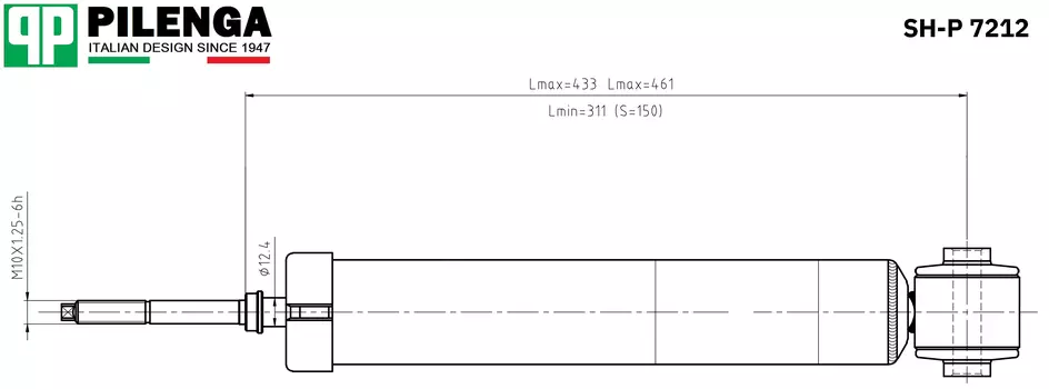 АМОРТИЗАТОР ЗАДНИЙ ЛЕВЫЙ/ПРАВЫЙ OUTLANDER