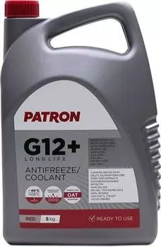 Антифриз PATRON ANTIFREEZE RED G12+ LONG LIFE