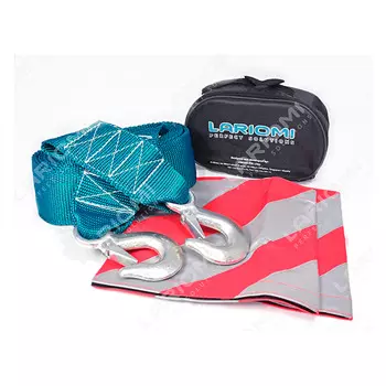 Буксировочный трос 10т. 4м (со световозвращающими флажками)