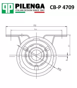 CBP4709-ПРОМЕЖУТОЧНАЯ ОПОРА КАРДАННОГО ВАЛА 35ММ