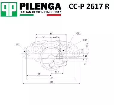 ЦИЛИНДР ПЕРЕДНЕГО СУППОРТА ПРАВЫЙ
