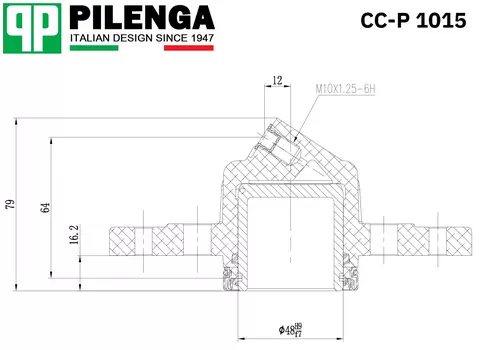 ЦИЛИНДР СУППОРТА ТОРМОЗНОГО ПЕР L, ВАЗ 2108-2112, 2170, 2190, 2192, 2194