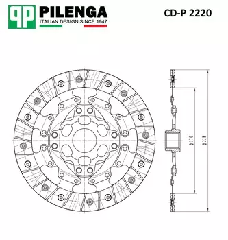 ДИСК СЦЕПЛЕНИЯ, FOCUS 2, C-MAX, VOLVO C30, S40, V50