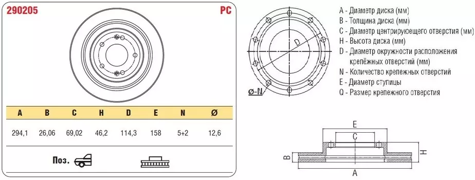 ДИСК ТОРМ HYUNDAI SANTA FE (SM)