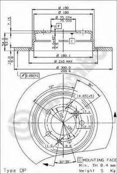 ДИСК ТОРМОЗНОЙ BMW 5 (E34) 12/87-12/95 / BMW 5 TOURING (E34) 11/91-01/97