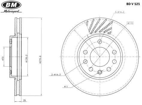ДИСК ТОРМОЗНОЙ ПЕР ВЕНТ, ASTRA H