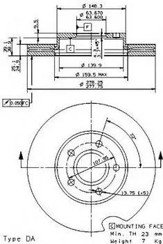 ДИСК ТОРМОЗНОЙ ПЕР ВЕНТ FOCUS CMAX FOCUS II SW I