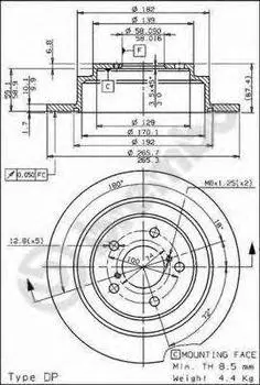 ДИСК ТОРМОЗНОЙ ЗАД FORESTER, SUBARU FORESTER (SF) 03/97-09/02 / SUBARU FORESTER (SG) 06/02-12/12 / S