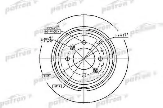 ДИСК ТОРМОЗНОЙ ЗАДН PEUGEOT 406 95-04, 406 BREAK 96-04, 406 КУПЕ 97-04