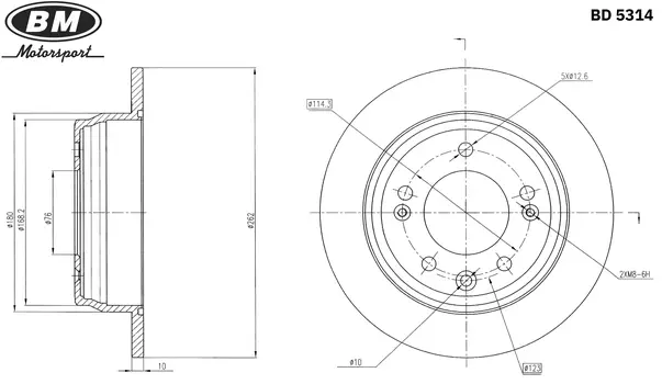ДИСК ТОРМОЗНОЙ ЗАДНИЙ (1ШТ.)