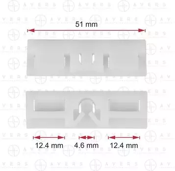 ФИКСАТОР МОЛДИНГА ВЕТРОВОГО СТЕКЛА TOYOTA