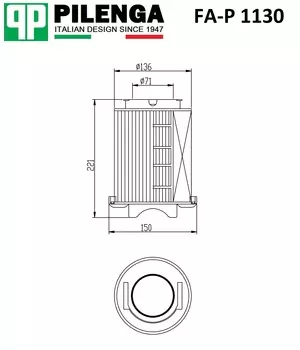 ФИЛЬТР ВОЗДУШНЫЙ, GOLF, PASSAT, OCTAVIA, SUPERB, YETI