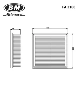 ФИЛЬТР ВОЗДУШНЫЙ, ИНЖЕКТОР ПЛОСКИЙ