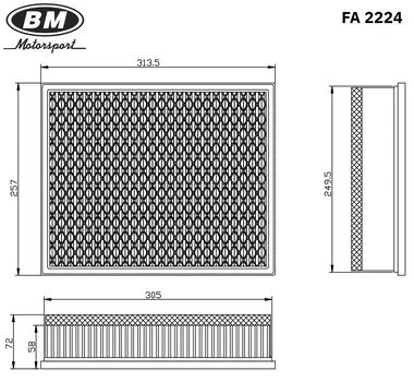 ФИЛЬТР ВОЗДУШНЫЙ VOLKSWAGEN AMAROK 2.0TD 10-