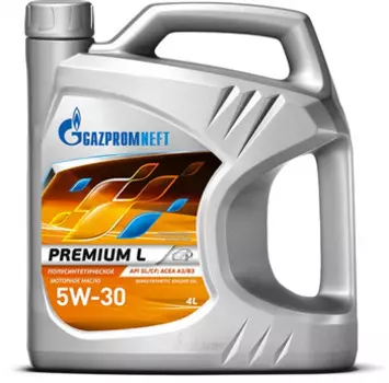 GAZPROMNEFT 4L PREMIUM L5W30 SLCF, (3) моторное масло полусинтетическое 2389900118