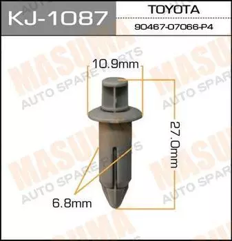 КЛИПСА КРЕПЕЖНАЯ 1087-KJ САЛОННАЯ СЕРАЯ