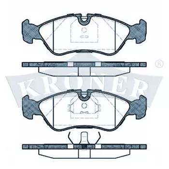 КОЛОДКИ ТОРМ. DAEWOO NEXIA (95-), OPEL VECTRA A-B (88-) (ДИСК. ПЕРЕД.) (K002656) KRONER