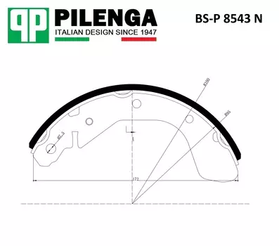 КОЛОДКИ ТОРМОЗНЫЕ БАРАБАННЫЕ АНАЛОГ BS-P 8835