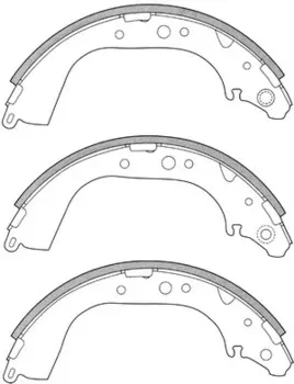 КОЛОДКИ ТОРМОЗНЫЕ БАРАБАННЫЕ, ЗАДНИЕ TO HILUXSURF 18 95-02/13 80-97/HILUX 88-04,HIACE 82-/TRUCK 85-86,DYNA 95-