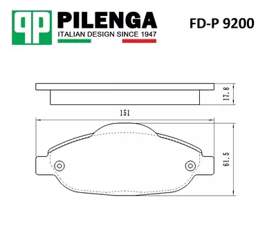 КОЛОДКИ ТОРМОЗНЫЕ ДИСКОВЫЕ ДЛЯ CITROEN, PILENGA