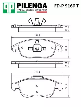 КОЛОДКИ ТОРМОЗНЫЕ ДИСКОВЫЕ FD-P9160T