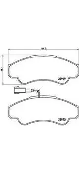 КОЛОДКИ ТОРМОЗНЫЕ ДИСКОВЫЕ К-Т CITROEN JUMPER BOX (230L) 02/94-04/02 / CITROEN JUMPER BOX (244) 0