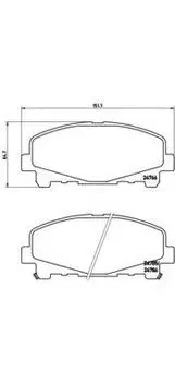 КОЛОДКИ ТОРМОЗНЫЕ ДИСКОВЫЕ ПЕР ACURA TLX 07/14- / HONDA ACCORD IX SALOON (CR) 09/12- / HONDA ACCORD