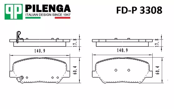 КОЛОДКИ ТОРМОЗНЫЕ ДИСКОВЫЕ ПЕР, ELANTRA, I30, CEE`D, OPTIMA