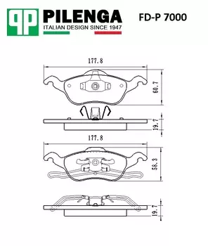 КОЛОДКИ ТОРМОЗНЫЕ ДИСКОВЫЕ ПЕРЕДНИЕ