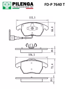 КОЛОДКИ ТОРМОЗНЫЕ ДИСКОВЫЕ ПЕРЕДНИЕ УСИЛЕННЫЕ