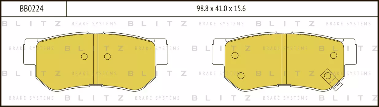 КОЛОДКИ ТОРМОЗНЫЕ ДИСКОВЫЕ ЗАДНИЕ HYUNDAI TUSCON, SONATA 98- KIA MAGENTIS 98-