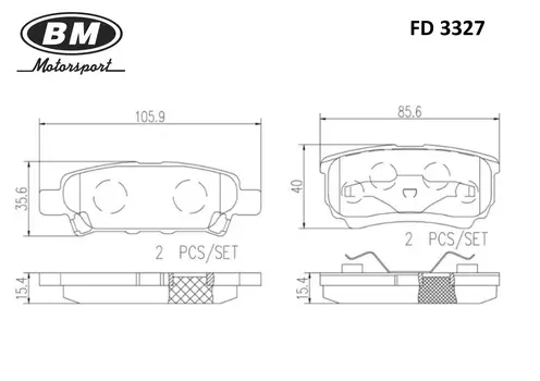 КОЛОДКИ ТОРМОЗНЫЕ ДИСКОВЫЕ ЗАДНИЕ, LANCER, OUTLANDER I