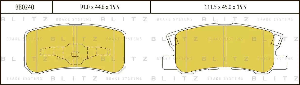 КОЛОДКИ ТОРМОЗНЫЕ ДИСКОВЫЕ ЗАДНИЕ MITSUBISHI PAJERO III, IV 04, 00-