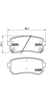 КОЛОДКИ ТОРМОЗНЫЕ HYUNDAI (BEIJING) IX35 04/10- / HYUNDAI I30 (FD) 10/07-05/12 / HYUNDAI I30 ESTATE