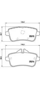 КОЛОДКИ ТОРМОЗНЫЕ MERCEDES-BENZ GL-CLASS (X166) 07/12-12/15 / MERCEDES-BENZ GLE (W166) 04/15- / MER