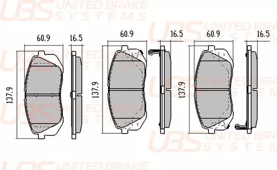 КОЛОДКИ ТОРМОЗНЫЕ ПЕР HYUNDAI I40 1.6-2.0D/2.0 11-/IX35 10-/2.0D 12-/KIA SPORTAGE 10-/12-/2.0D 14-